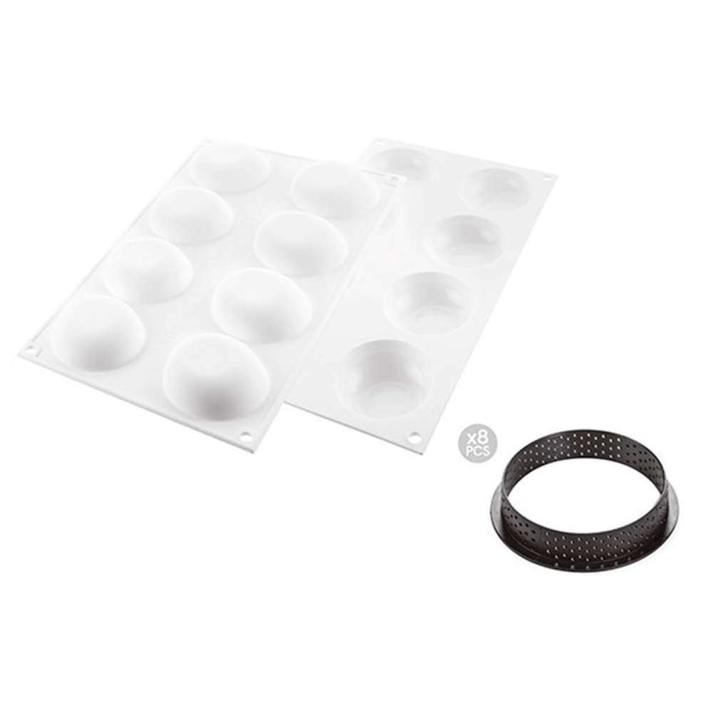 Набір форм для тартів PALET 47 мл Silikomart - KIT TARTE RING PALET D70 MM - Фото 1