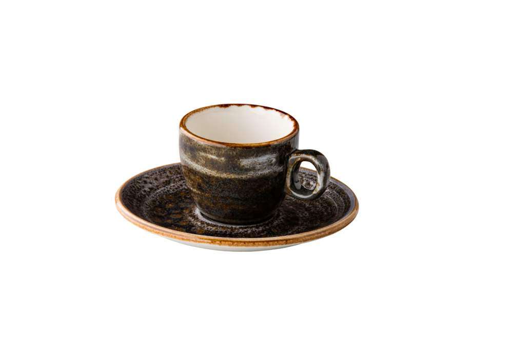 Блюдце (для чашки 80 мл) Style Point Authentic Jersey d13 см  brown - QU91556 - Фото 2