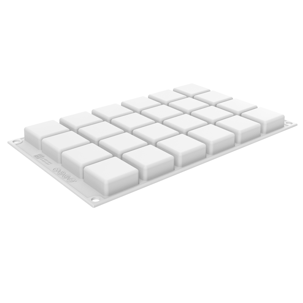 Силиконовая форма для десертов QUADRATO XS 20 мл Silikomart QUADRATO XS 20 - Фото 2