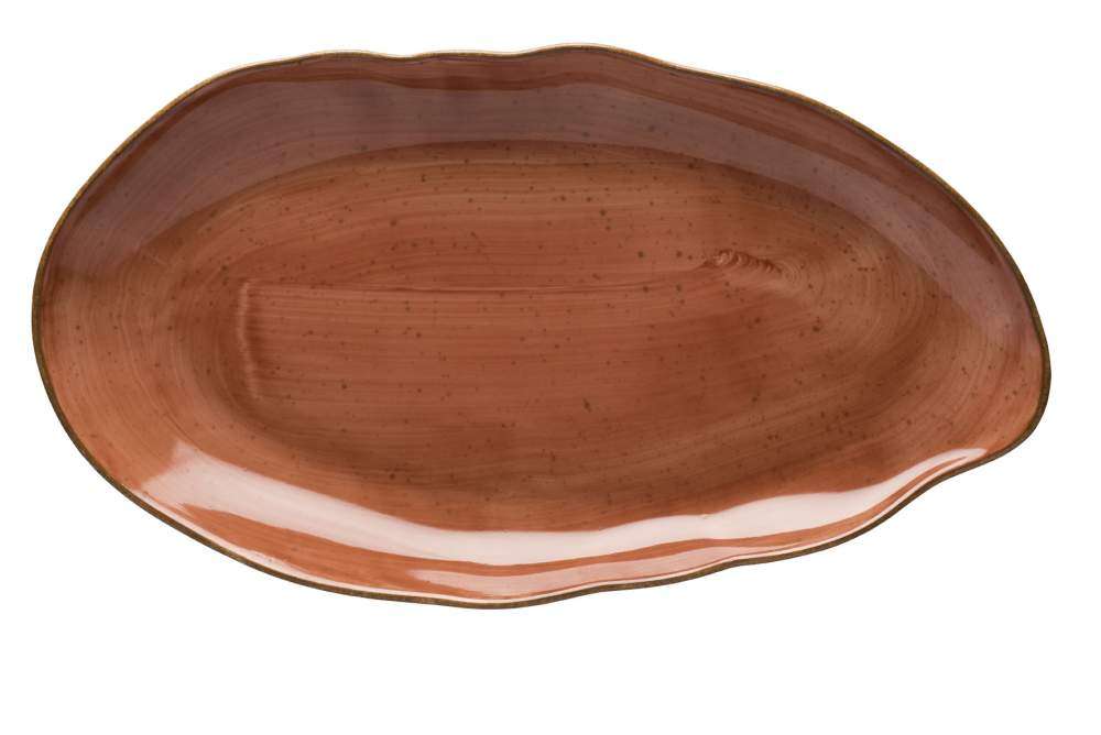 Блюдо Lubiana Stone age decor 38 см кирпичное 4662-6630M
