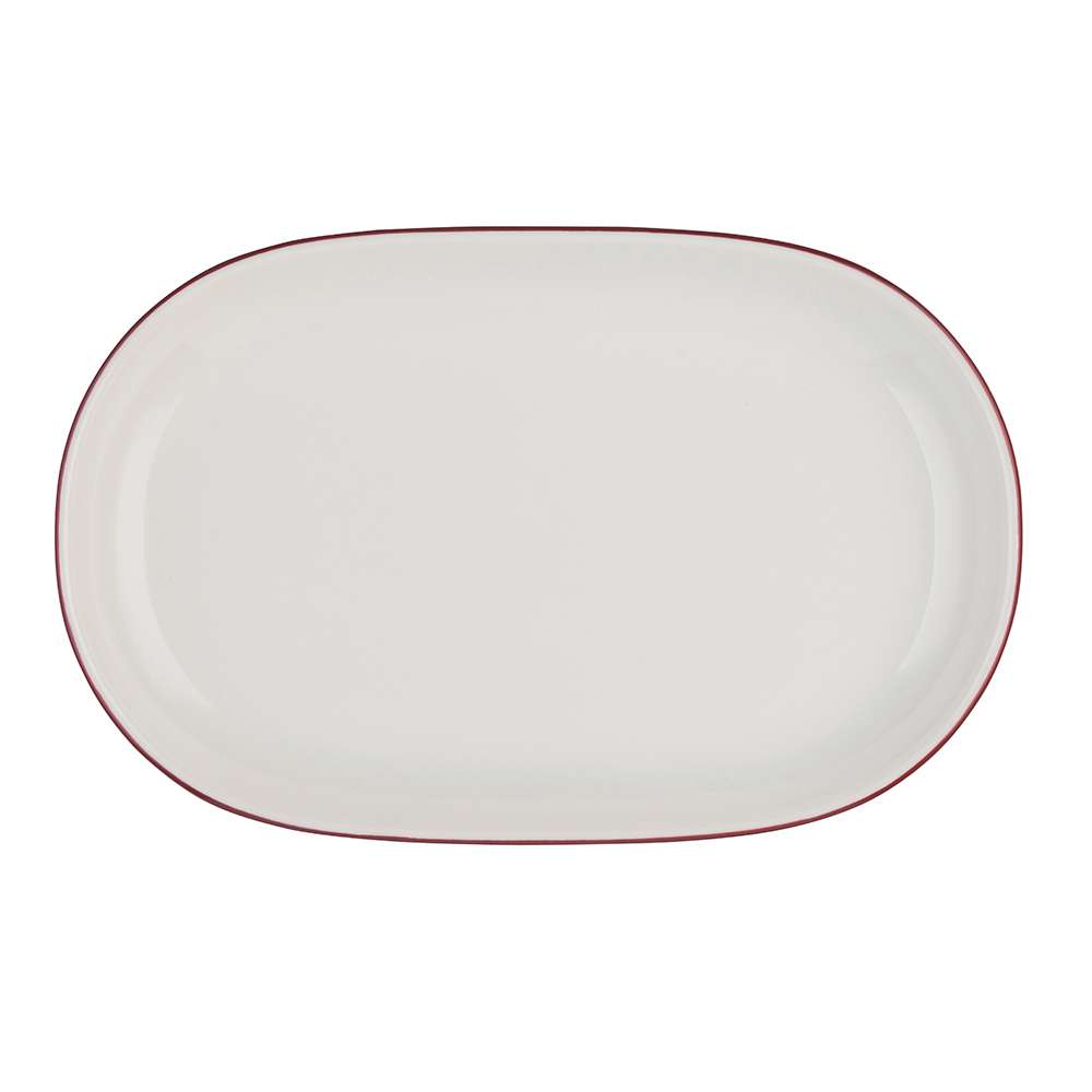 Тарелка овальная ID Fine Modest Maroon 33X21 см magnus 13001-143033