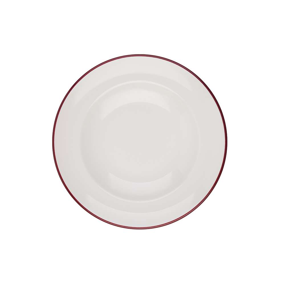 Тарілка глибока ID Fine Modest Maroon 420 мл 25 см miro 13001-131125 - Фото 1