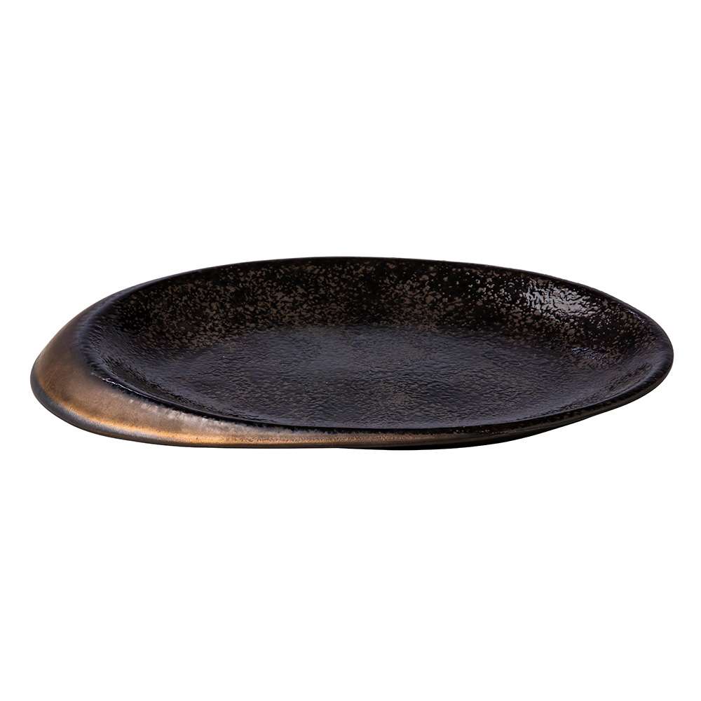 Тарелка овальная Studio Raw Stone 25.8X18.5 см gold, black RD18332